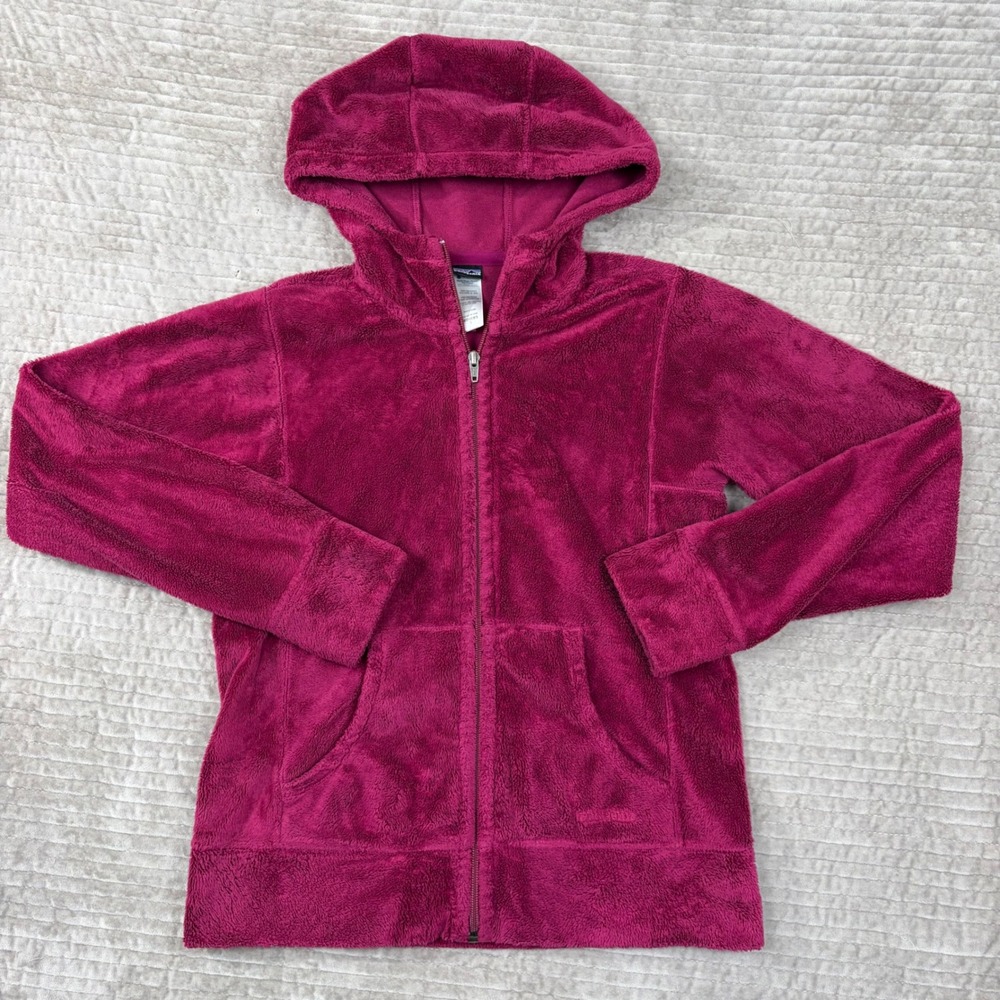 Patagonia Los Gatos Fleece Hoodie Magenta Pink Full Zip Jacket Womens Small
